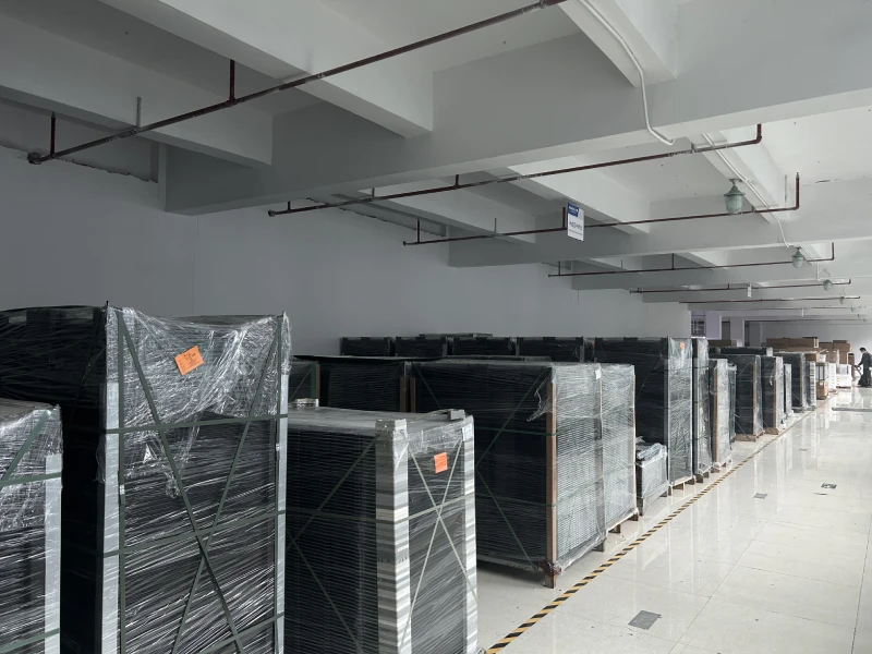 Raw Material for TVs in stock of a warehouse.